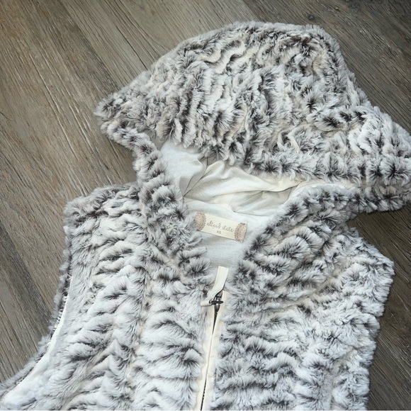 Altar’d State faux fur zip hooded vest - Picture 2 of 9